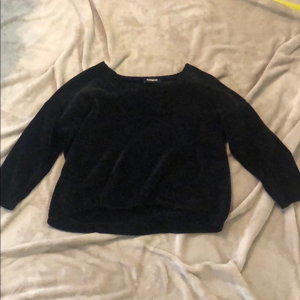 Express black chenille sweater